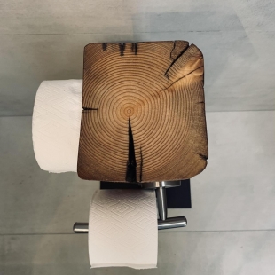 Dřevěný držák na WC papír Arbo